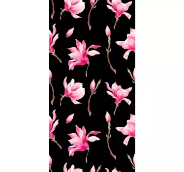 Magnolia plant decoration window decal - TenStickers