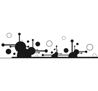 Futuristic Circles Window Sticker - TenStickers