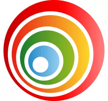 Colourful Concentric Sticker - TenStickers
