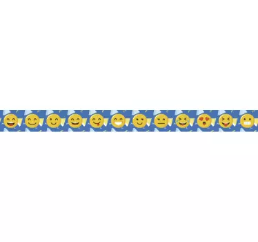 Wall border sticker emoji expressions trim - TenStickers