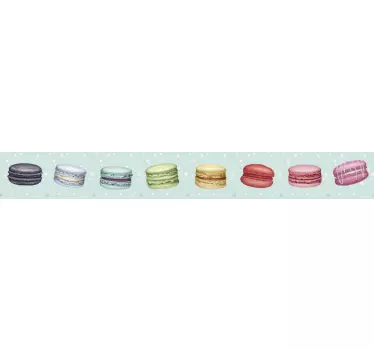 Wall border sticker macaroon dessert design - TenStickers