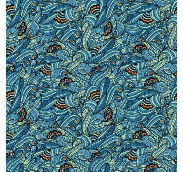 Paisley flower pattern fridge wrap - TenStickers