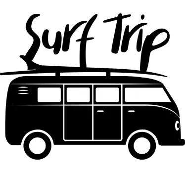 Surf Trip surf decal - TenStickers