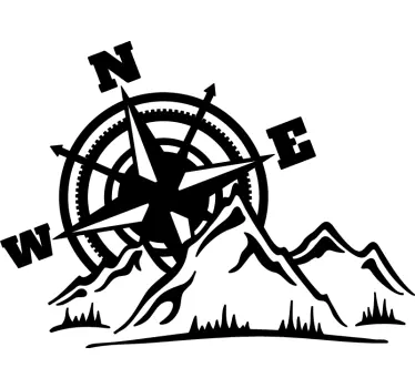adventure compass campervan decal - TenStickers