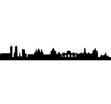 City of Madrid Silhouette sticker - TenStickers