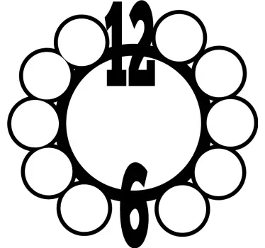 Clock wall sticker cinematic clock design - TenStickers