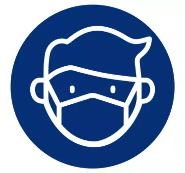 Mandatory mask glass door decal - TenStickers
