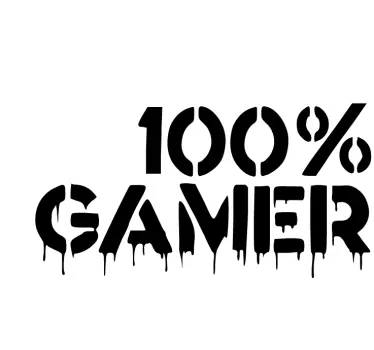 100% gamer graffiti textured  video game sticker - TenStickers
