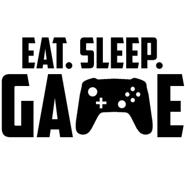 juvenile gamer eat sleep and game video game decal - TenStickers