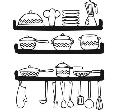 Cookware cutlery decal - TenStickers