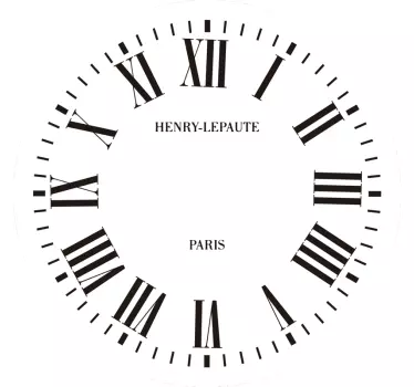 Clock wall sticker classic timepiece design - TenStickers