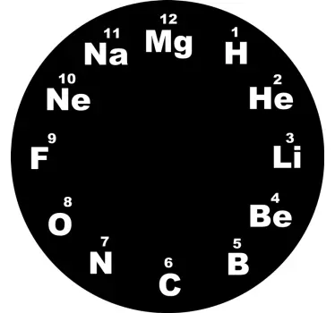 Chemical clock decal - TenStickers