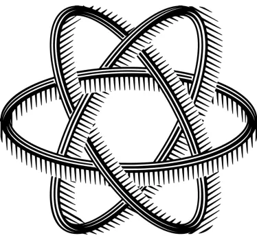 Geometric wall sticker intertwined pattern - TenStickers