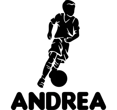 Boy player football decal - TenStickers