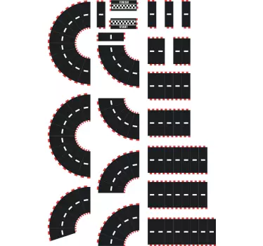 Floor streets vinyl decal floor tile - TenStickers