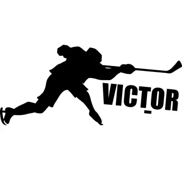 Hockey Player Silhouette football sticker - TenStickers