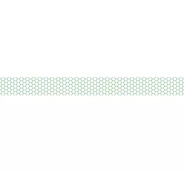Green hexagonal forms border decal - TenStickers