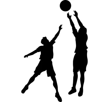 Jumping Basketball Players football sticker - TenStickers