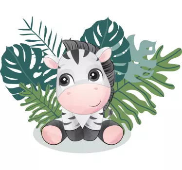 Wild Africa for kids zebra boy wild animal decal - TenStickers