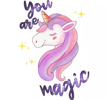 You are magic unicorn text fairy tale wall decal - TenStickers