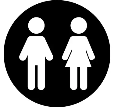 Woman man toilet sign  glass door decal - TenStickers