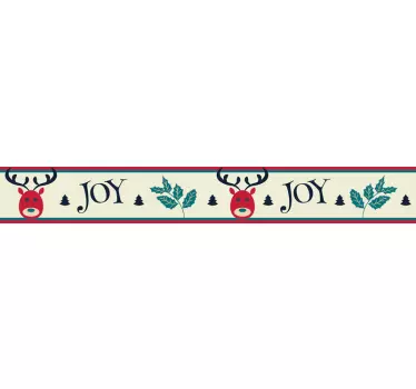 Joyful Holiday Decor wall border sticker - TenStickers