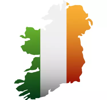 Ireland country with flag colour wall decal - TenStickers