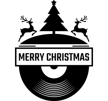 Vinyl Festive Clock clock wall sticker - TenStickers