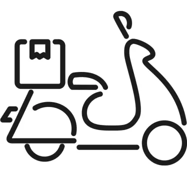 Scooter delivery icon shop window sticker - TenStickers