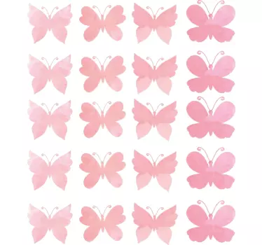 Pink butterflies  butterfly decals for walls - TenStickers