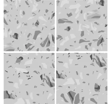 Grey marble tile decal - TenStickers