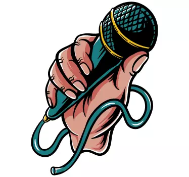 Art of singing pop music decal - TenStickers