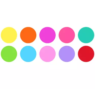 Simplistic coloured circles wall decals - TenStickers