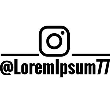 Simple instragram personalised Shop Window Decal - TenStickers