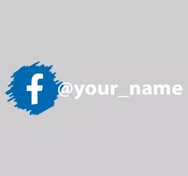 facebook social media logo sign sticker - TenStickers