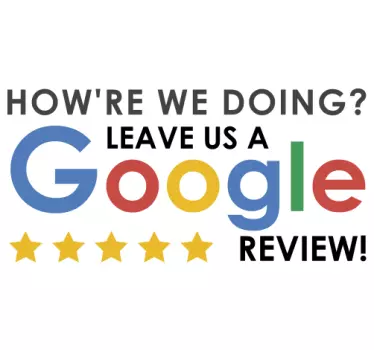 Google review rating window decal - TenStickers