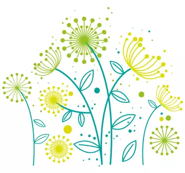Dandelion flower wall decal - TenStickers