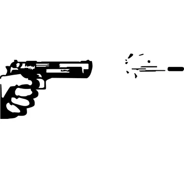 Shooting Gun Mac Sticker - TenStickers