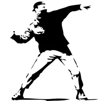 Banksy revolution macbook laptop sticker - TenStickers