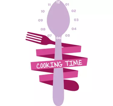 Culinary Timer clock wall sticker - TenStickers