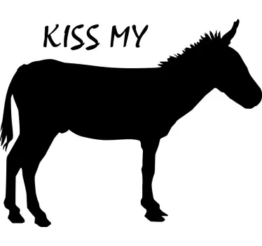 Kiss my with animal sticker - TenStickers