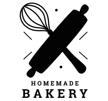 homemade bakery monocolor kitchen stickers - TenStickers