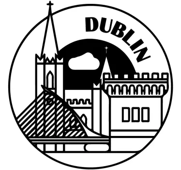Dublin badge City Sticker - TenStickers