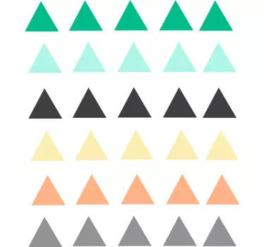 Geometric wall sticker lively triangular shapes - TenStickers