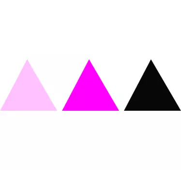 Pack of 45 black and pink triangles baby wall sticker - TenStickers