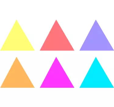 Colorful Triangle Arrangement geometric wall sticker - TenStickers