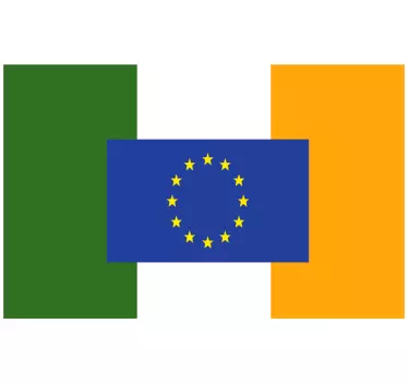 Ireland and EU flag Car Decal - TenStickers