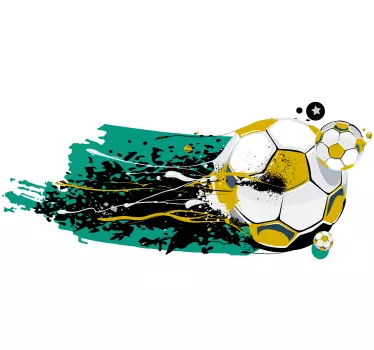 Football graffiti wall decal - TenStickers