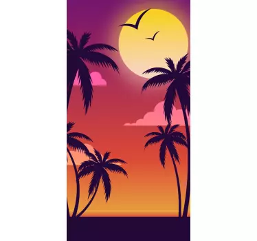 Samsung stickers tropical sunset vibe - TenStickers