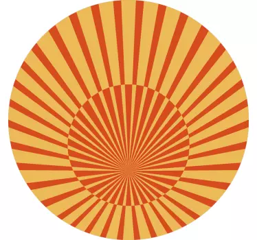 Geometric wall sticker luminous sunburst design - TenStickers